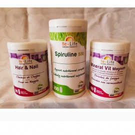Box Energie Be-life Hair Nail Mineral Vit spiruline  bioor.fr